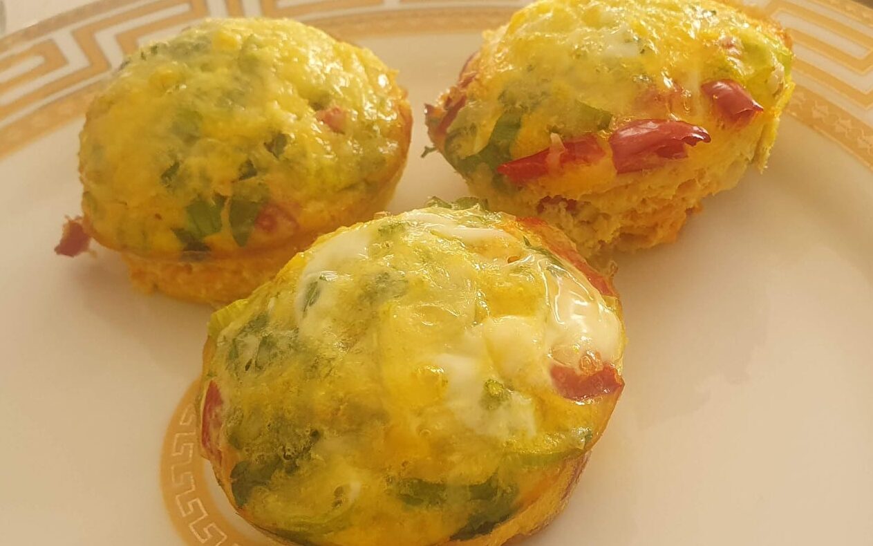 Cheesy Veggie Egg Muffins